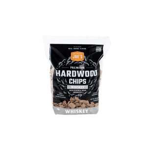 Dark, smoky BBQ potato chips. Joe's Kansas City Bar-B-Que brand. Bag shows a woodsy design.