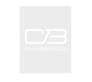 Char-Broil logo in white on a light gray background, featuring bold stylized