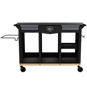 Black Weber Summit Charcoal grill on wheels. Stainless steel accents. Perfect for outdoor cooking.