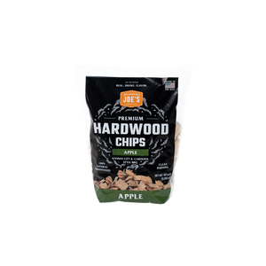 Wood chips in a bag. They are hickory flavored. The brand is Joe’s.