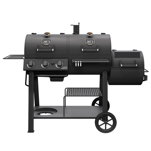 Oklahoma Joe's Canyon Combo gas grill and offset smoker model 24203004
