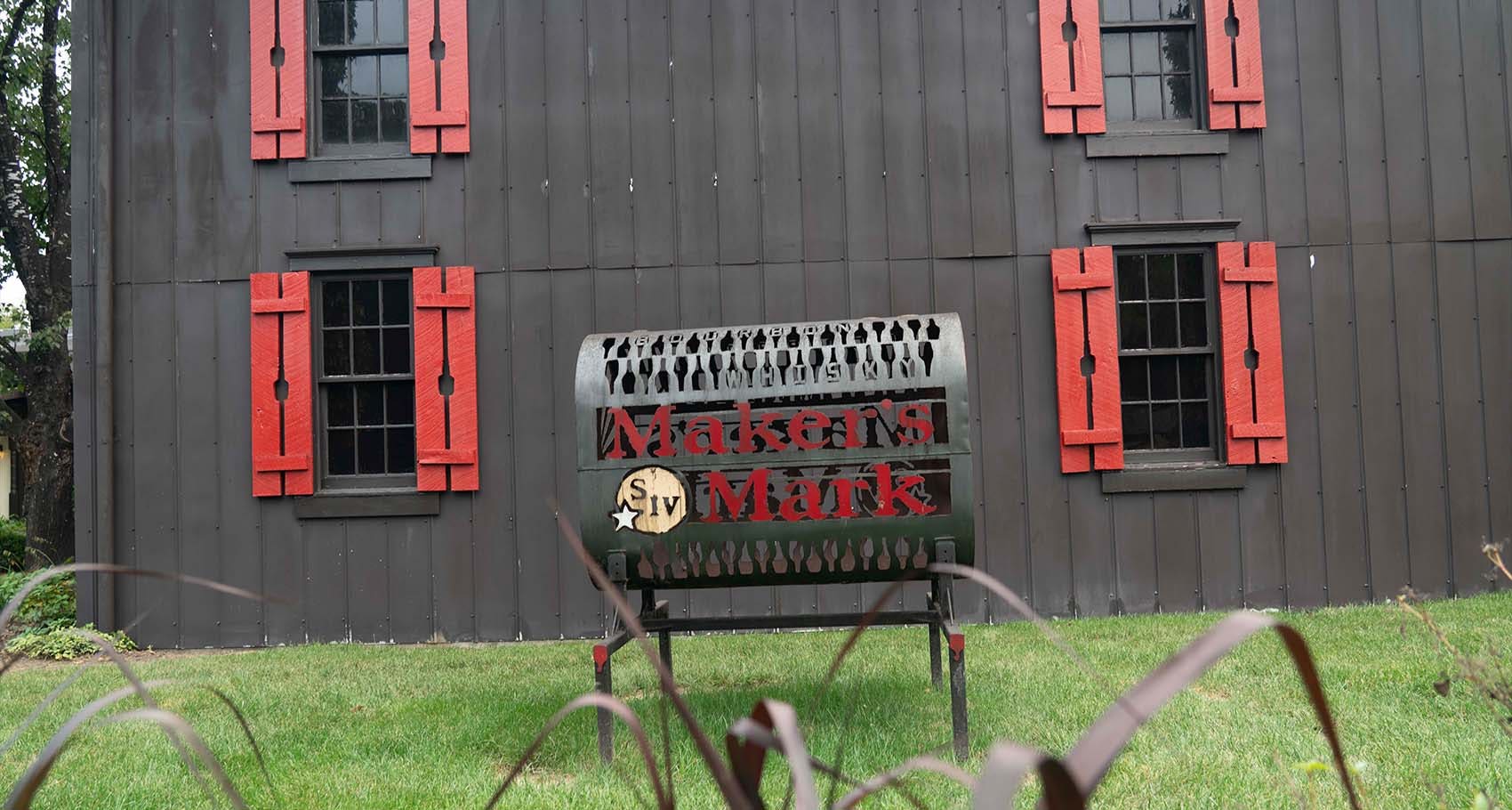 Maker's Mark sign outside the distillery